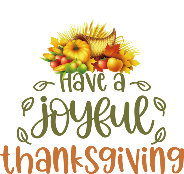 Transparent Thanksgiving Logo Natural food Line for Happy Thanksgiving for Thanksgiving