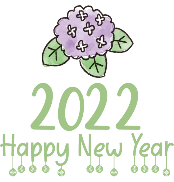 Transparent New Year Flower Logo Symbol for Happy New Year 2022 for New Year