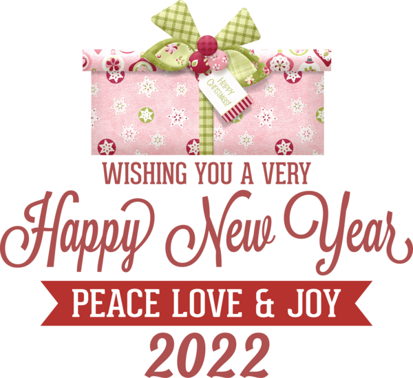 Transparent New Year Gift Birthday Logo for Happy New Year 2022 for New Year