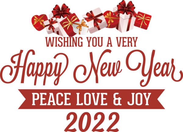 Transparent New Year Christmas decoration Christmas Day Line for Happy New Year 2022 for New Year