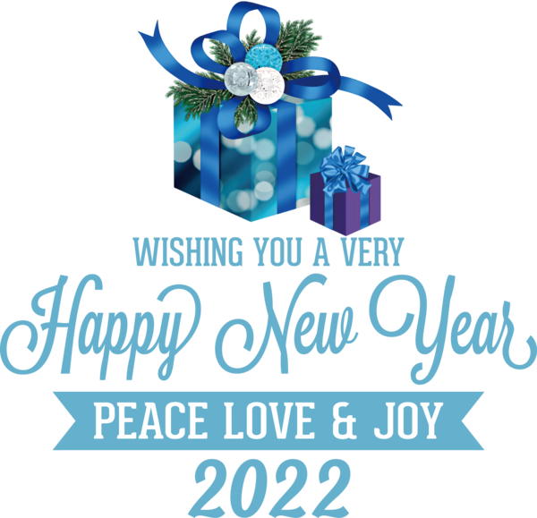 Transparent New Year Design Gift Logo for Happy New Year 2022 for New Year