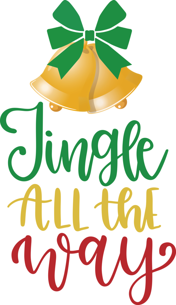 Transparent Christmas Logo Leaf Design for Jingle Bells for Christmas
