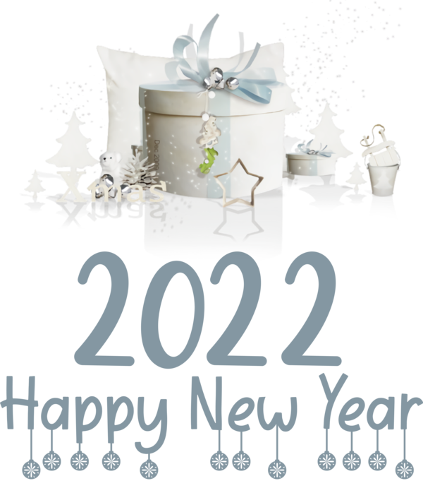 Transparent New Year Design Font Furniture for Happy New Year 2022 for New Year
