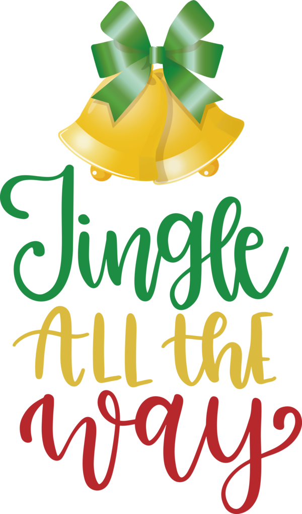 Transparent Christmas Logo Leaf Design for Jingle Bells for Christmas