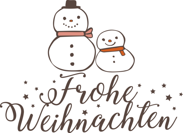 Transparent Christmas Cartoon Happiness Snowman for Frohliche Weihnachten for Christmas
