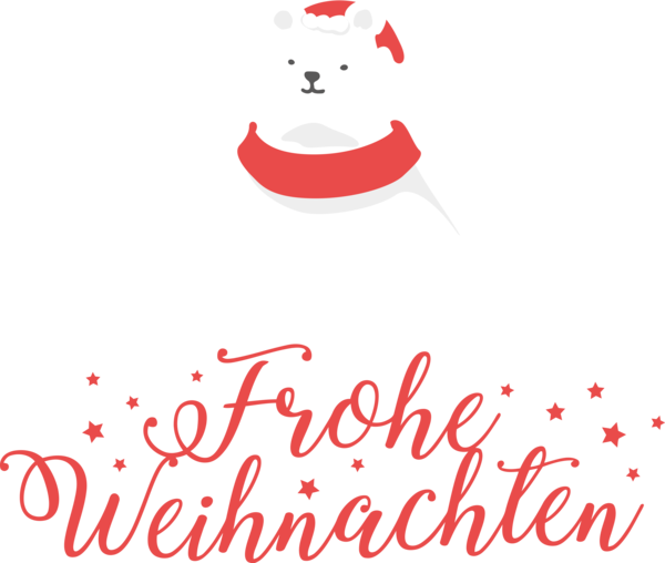Transparent Christmas Logo Cartoon Design for Frohliche Weihnachten for Christmas