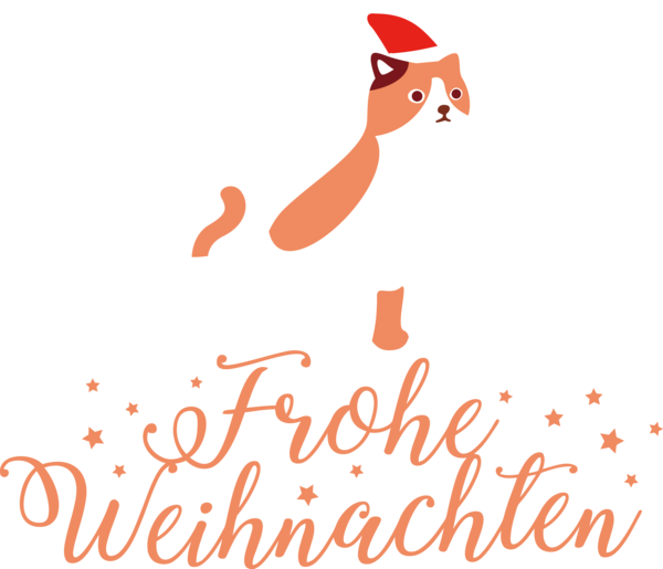 Transparent Christmas Logo Cartoon Line for Frohliche Weihnachten for Christmas