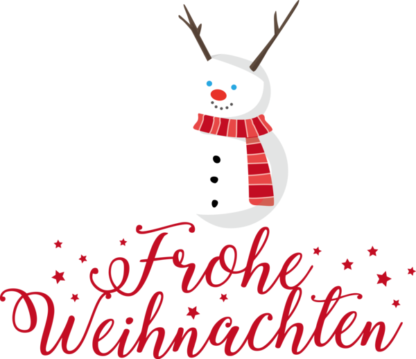 Transparent Christmas Line Happiness Character for Frohliche Weihnachten for Christmas