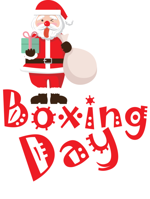 Transparent Boxing Day Christmas Day Santa Claus Christmas Tree for Happy Boxing Day for Boxing Day