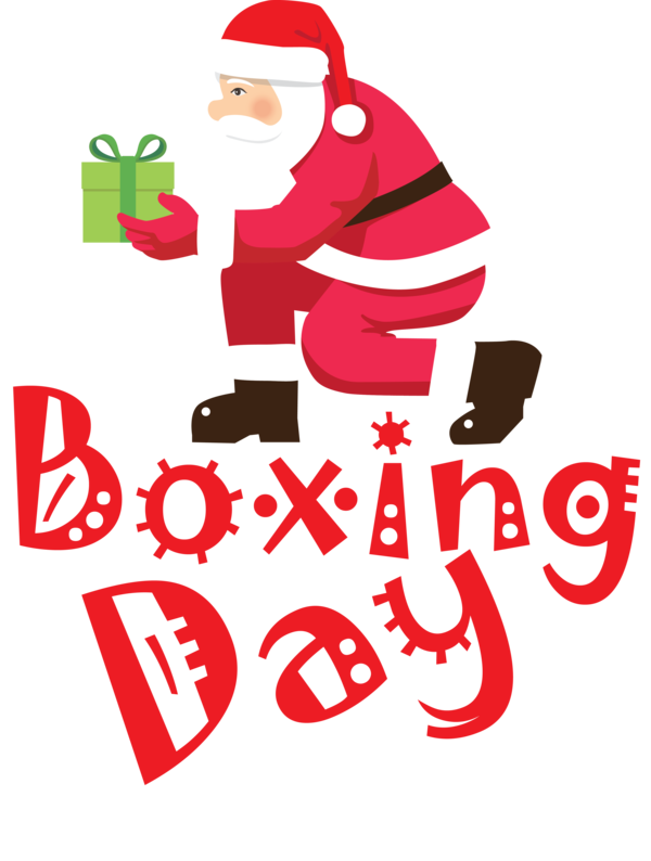 Transparent Boxing Day Christmas Day Santa Claus Christmas decoration for Happy Boxing Day for Boxing Day