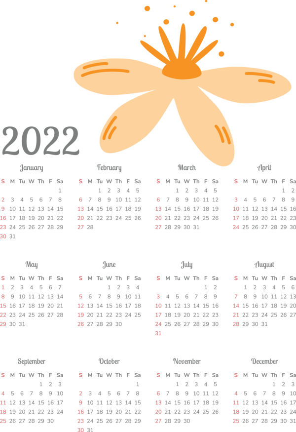 Transparent New Year Design Calendar System Line for Printable 2022 Calendar for New Year