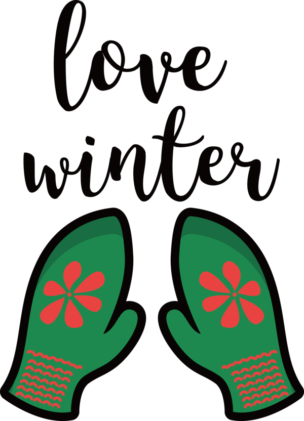 Transparent christmas Leaf Line Green for Hello Winter for Christmas