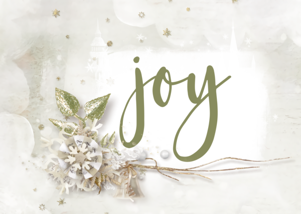 Transparent Christmas Floral design Design Font for Be Jolly for Christmas