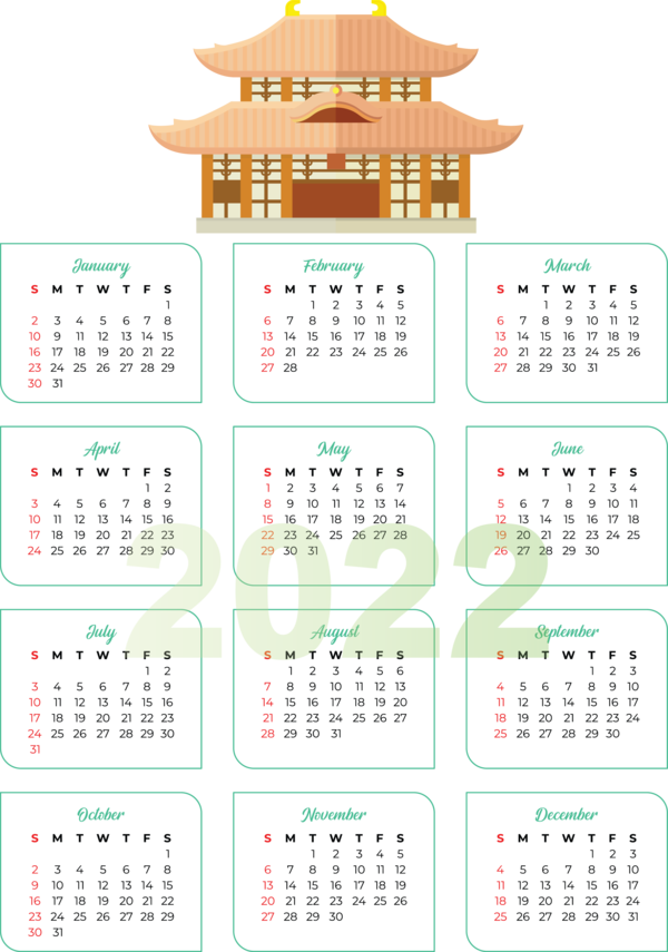 Transparent New Year Calendar System Calendar year Month for Printable 2022 Calendar for New Year
