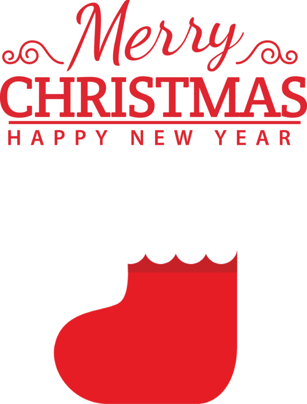 Transparent Christmas Logo Line Shoe for Merry Christmas for Christmas