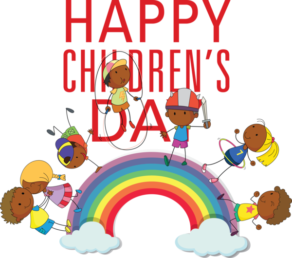 Transparent International Children's Day Human Cartoon Behavior for Children's Day for International Childrens Day
