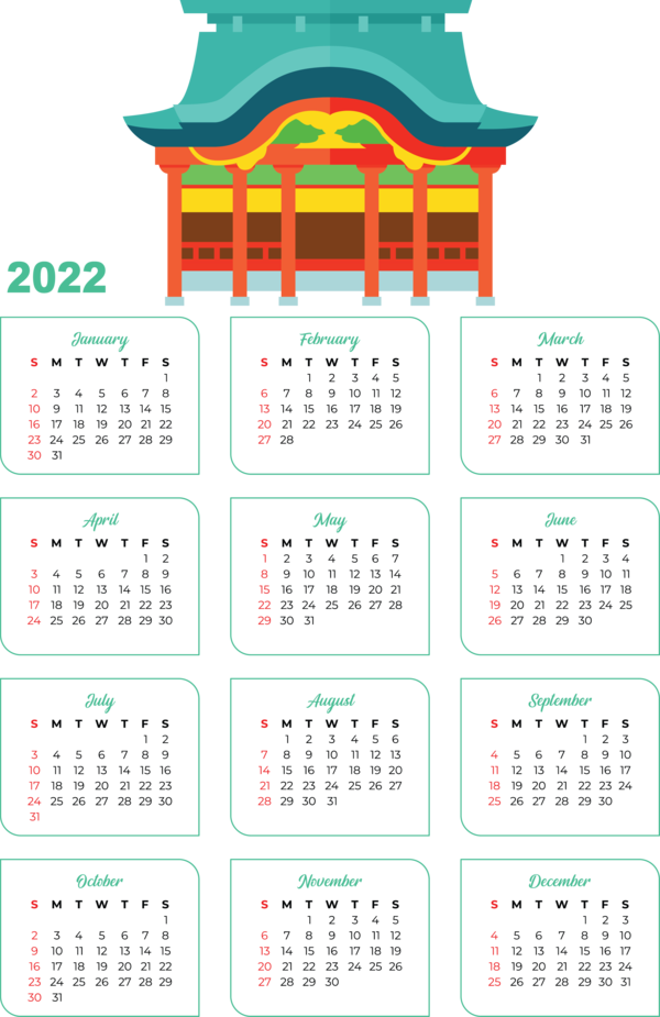 Transparent New Year Calendar System Calendar Print Calendar for Printable 2022 Calendar for New Year