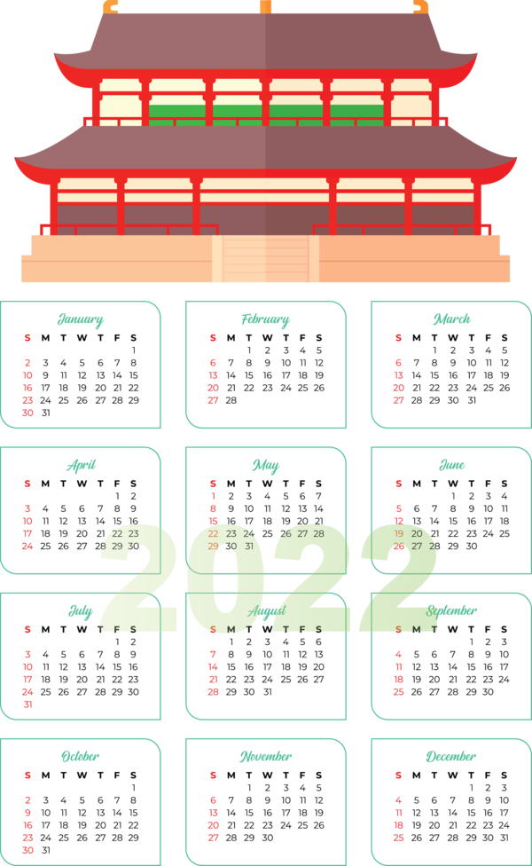 Transparent New Year Calendar System Calendar year Holiday for Printable 2022 Calendar for New Year
