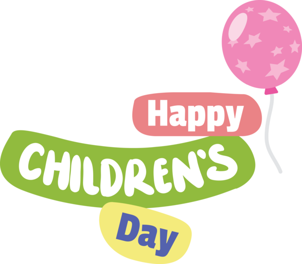 Transparent International Children's Day Logo Design Line for Children's Day for International Childrens Day