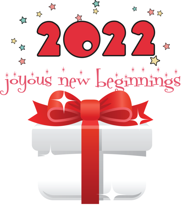 Transparent New Year Logo Flower Line for Happy New Year 2022 for New Year