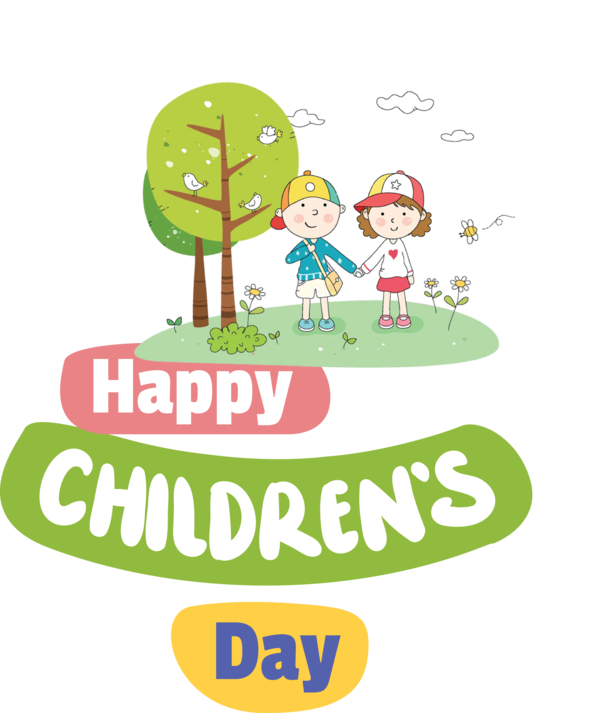 Transparent International Children's Day Human Cartoon Logo for Children's Day for International Childrens Day
