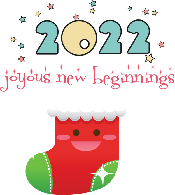Transparent New Year Christmas Day Christmas decoration Line for Happy New Year 2022 for New Year