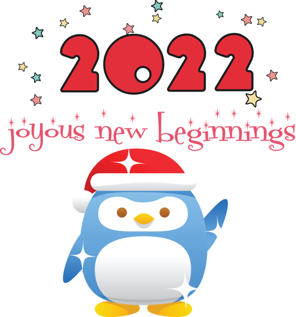 Transparent New Year Birds Flightless bird 2022 for Happy New Year 2022 for New Year