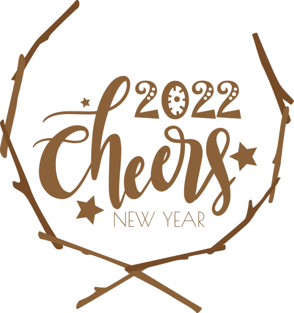Transparent New Year REVEILLON CHEERS 2022 2022 Logo for Happy New Year 2022 for New Year