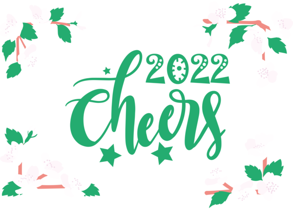 Transparent New Year REVEILLON CHEERS 2022 2021 Logo for Happy New Year 2022 for New Year