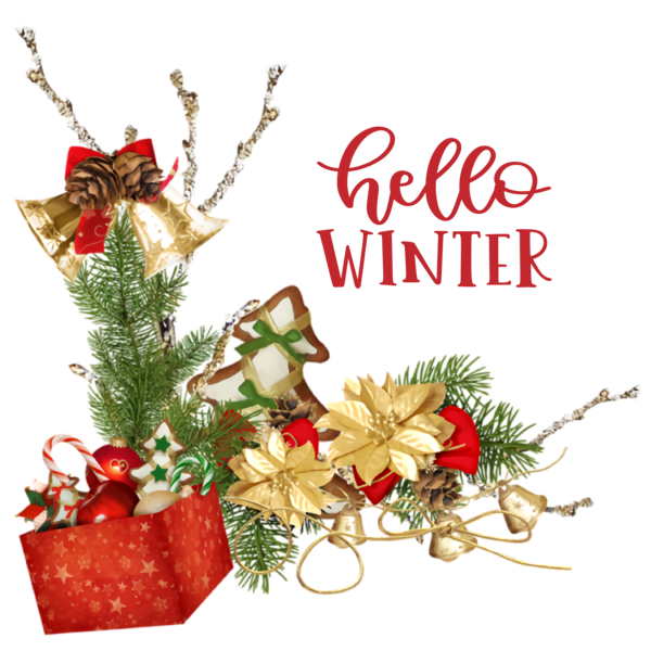 Transparent Christmas Transparency Garland Christmas Day for Hello Winter for Christmas