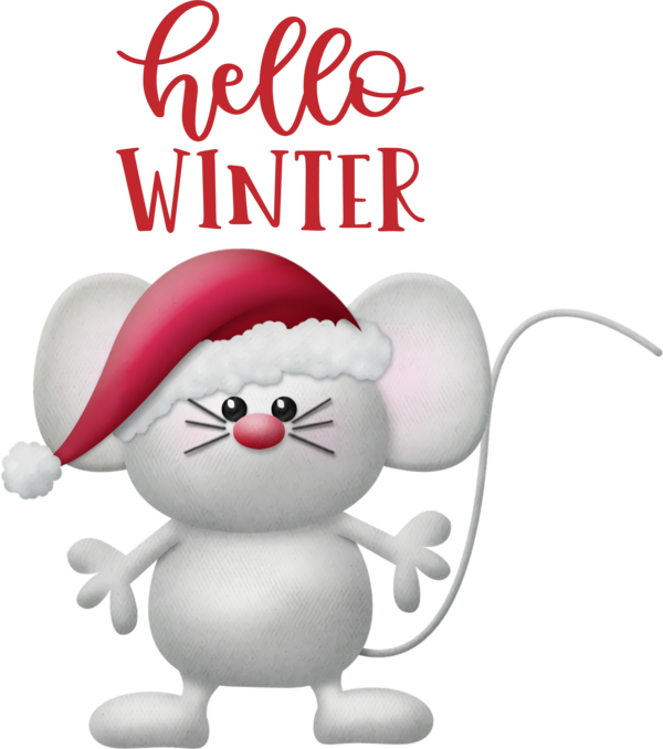 Transparent Christmas Computer mouse Rat Computer for Hello Winter for Christmas