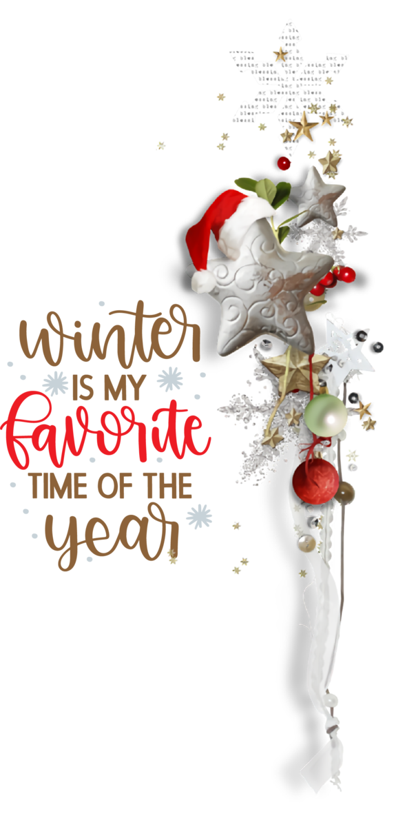 Transparent Christmas Bauble Christmas Day Font for Hello Winter for Christmas