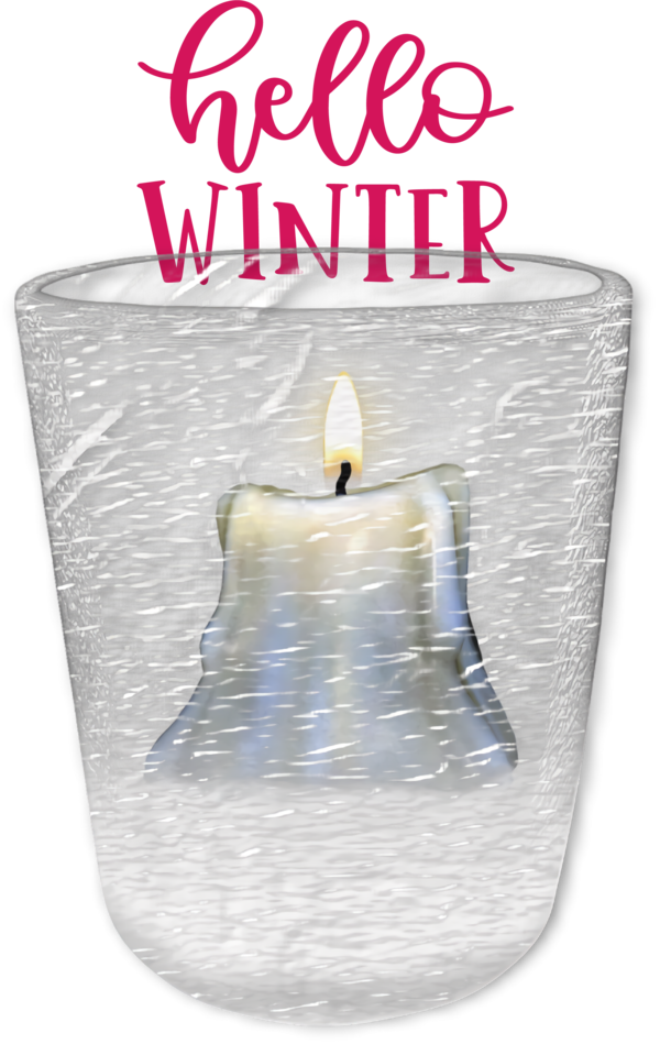 Transparent Christmas Font Water Meter for Hello Winter for Christmas
