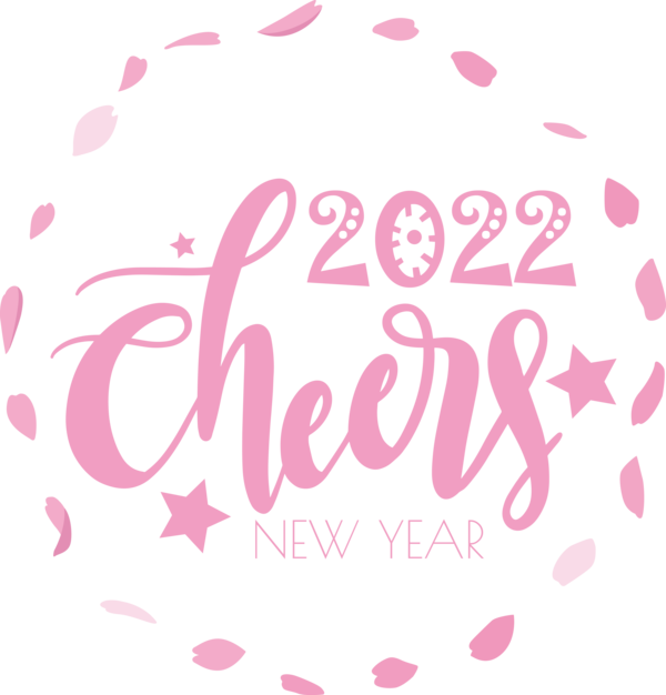 Transparent New Year Logo REVEILLON CHEERS 2022 2021 for Happy New Year 2022 for New Year