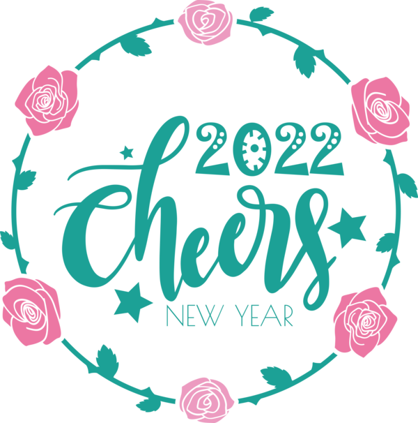 Transparent New Year REVEILLON CHEERS 2022 2021 Design for Happy New Year 2022 for New Year