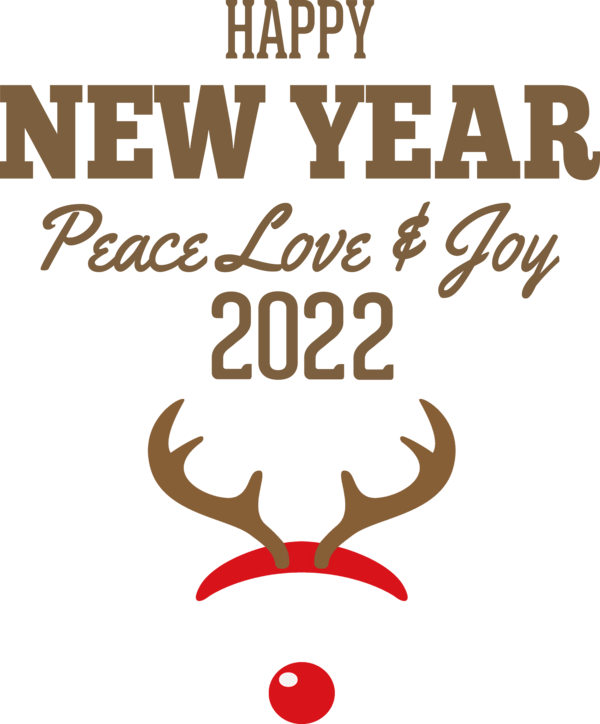 Transparent New Year Logo Drawing Calligraphy for Happy New Year 2022 for New Year