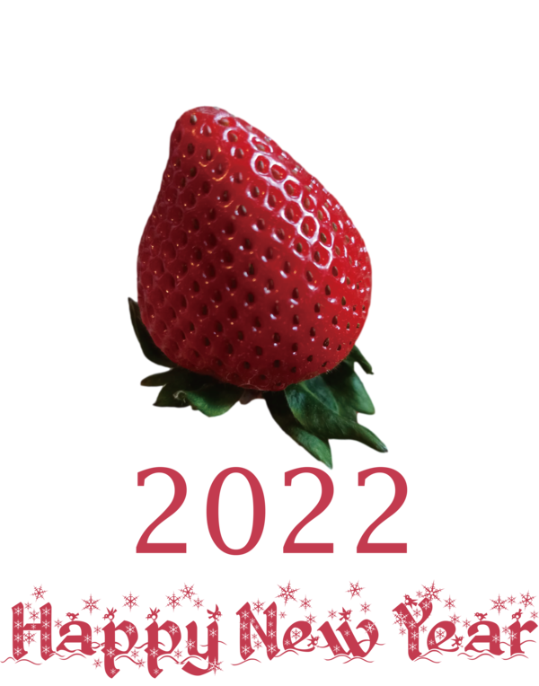 Transparent New Year Strawberry Natural food Toy drive for Happy New Year 2022 for New Year