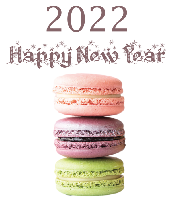 Transparent New Year Macaroon Meter Christmas Day for Happy New Year 2022 for New Year