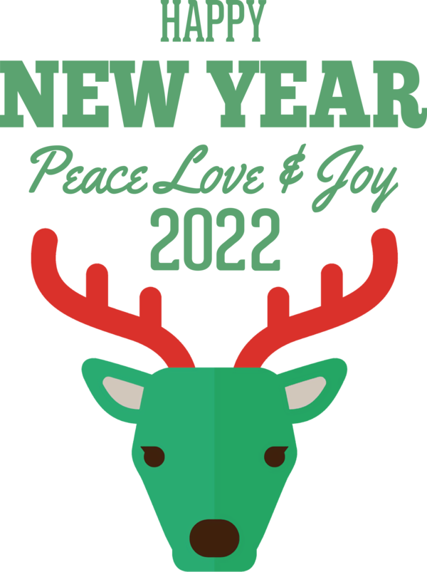 Transparent New Year Reindeer Christmas Day Bauble for Happy New Year 2022 for New Year