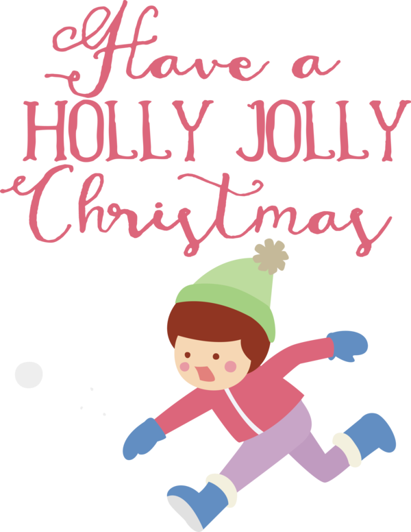 Transparent Christmas Human Cartoon Happiness for Be Jolly for Christmas