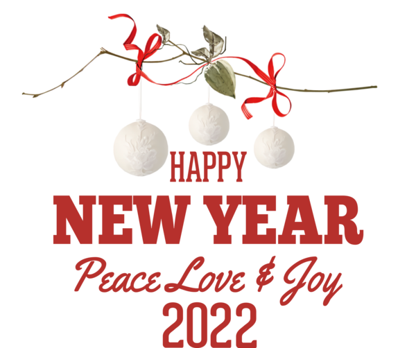 Transparent New Year Bauble Christmas Day Logo for Happy New Year 2022 for New Year