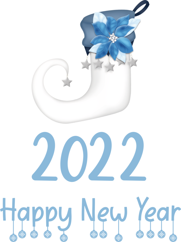 Transparent New Year Logo Flower Meter for Happy New Year 2022 for New Year