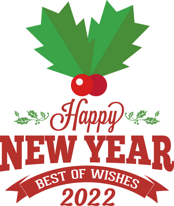 Transparent New Year Leaf Logo Tree for Happy New Year 2022 for New Year