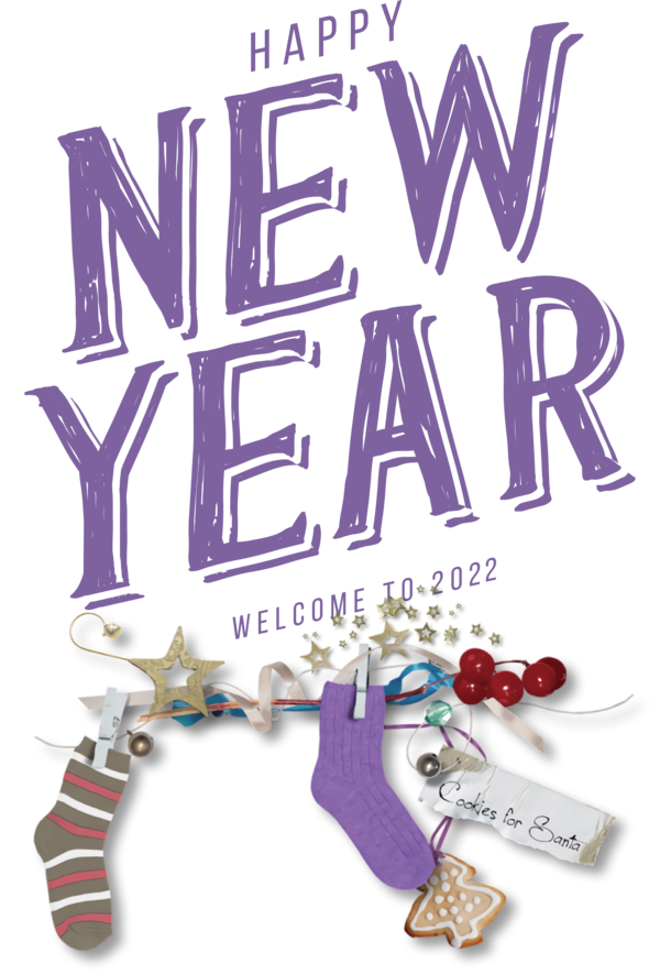 Transparent New Year Logo Font Design for Happy New Year 2022 for New Year