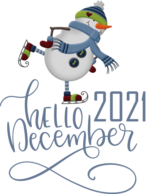Transparent christmas Christmas Day Snowman Logo for Hello December for Christmas