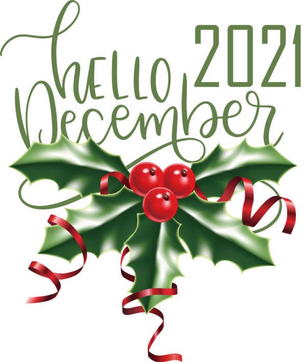 Transparent christmas Borders and Frames Christmas Day Common holly for Hello December for Christmas
