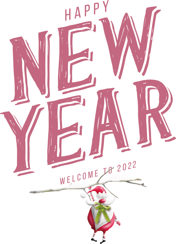 Transparent New Year Design Logo Poster for Happy New Year 2022 for New Year