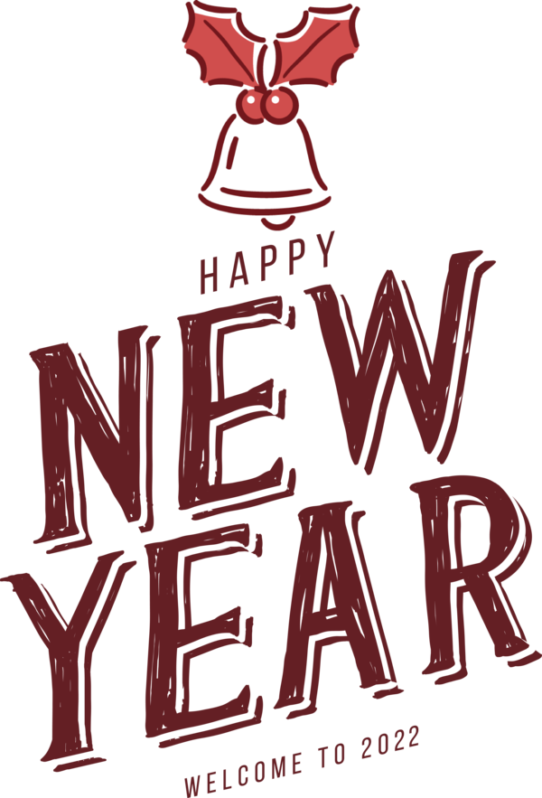 Transparent New Year Design Logo Cartoon for Happy New Year 2022 for New Year