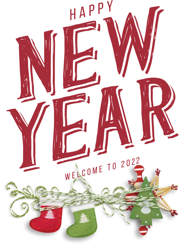 Transparent New Year Christmas Day Bauble Logo for Happy New Year 2022 for New Year