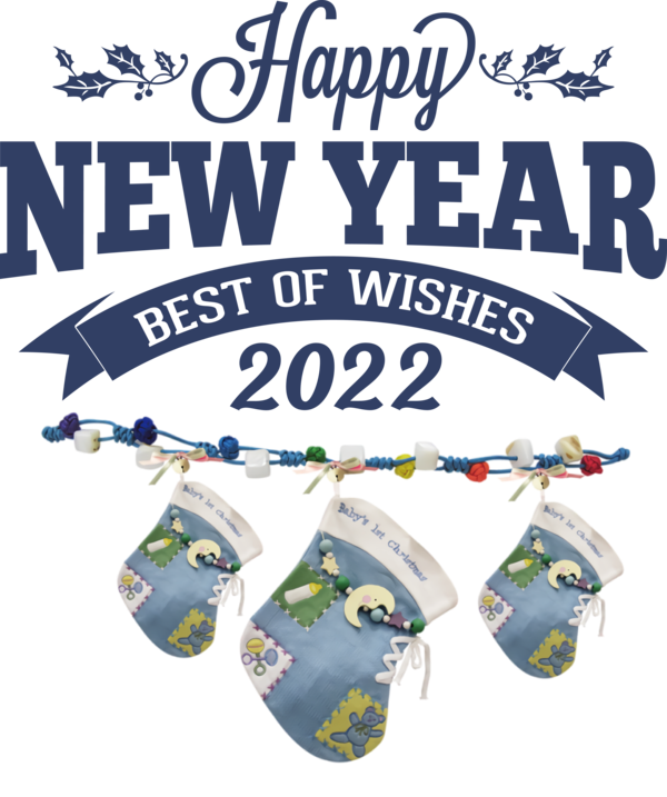 Transparent New Year Logo Line Meter for Happy New Year 2022 for New Year